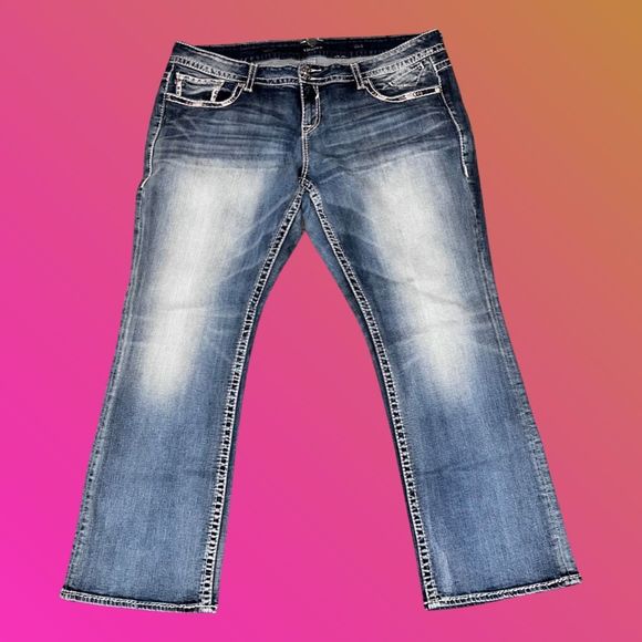 Plus Size Vigoss Bedazzled The New York Bootcut Jeans Size 42x31 - Picture 1 of 5